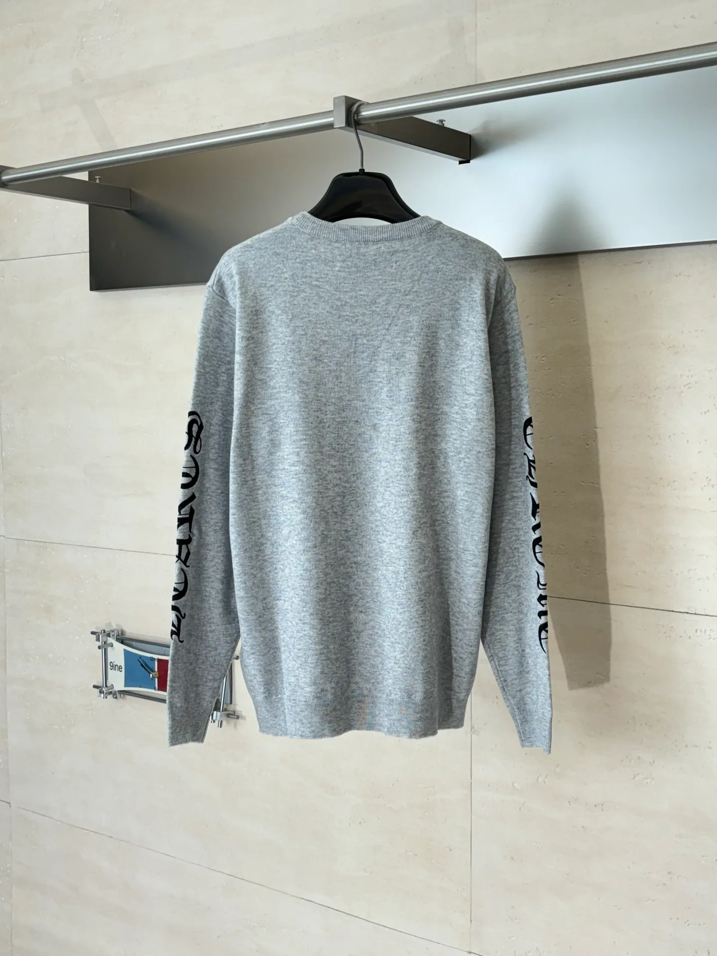 P450 Chrome Hrate*/Chrome Heart SS26 Sanskrit letter jacquard wool knitted crew neck sweater Size: S/M/L/XL